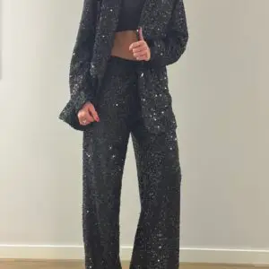 TRAJE LENTEJUEJAS NEGRO