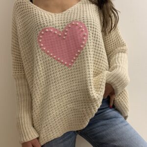 Jersey corazón rosa