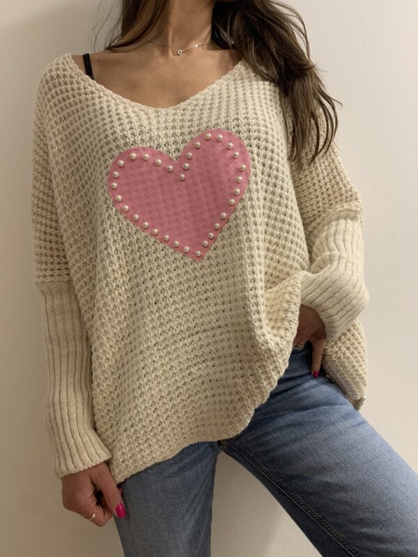 Jersey corazón rosa