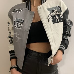 Chaqueta Motera Gris