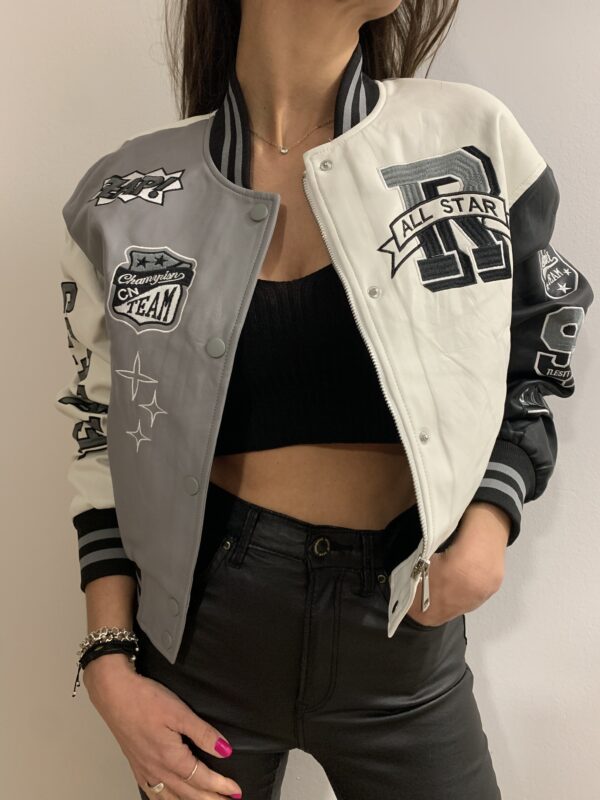 Chaqueta Motera Gris