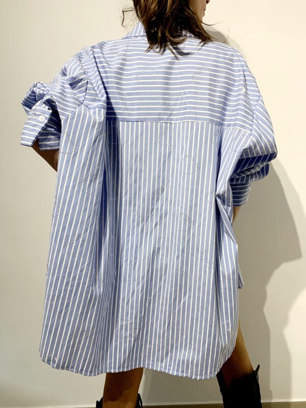 Camisa rayas corazones brillantes - Imagen 2