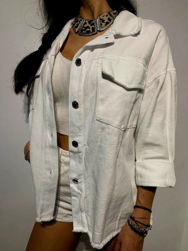 Camisa tejana blanca
