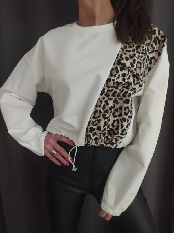 Sudadera banda leopardo